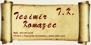 Tešimir Komazec vizit kartica